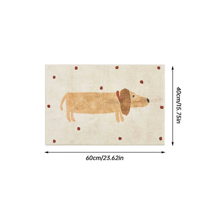 Soft Children's Rug with Fun Puppy Pattern