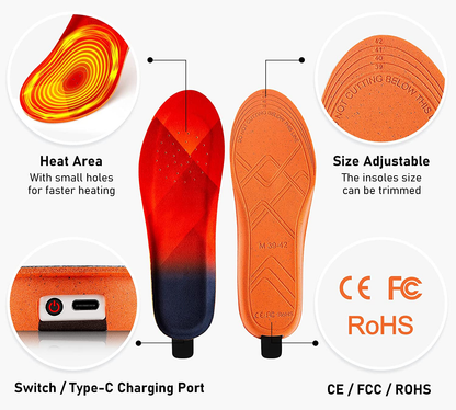 Cozy Electric Heat Insoles for Warm Feet