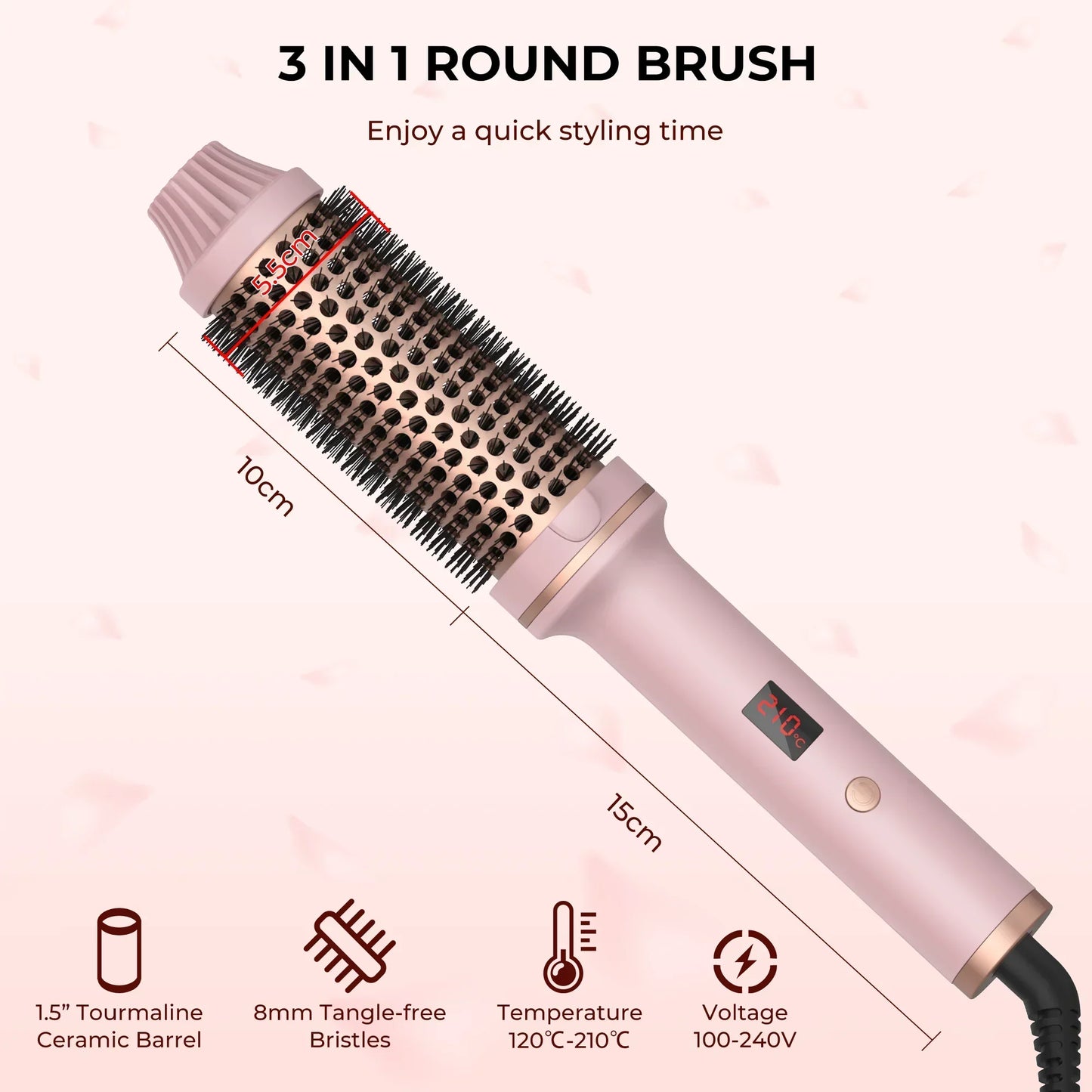 Simple Fast Curl Styling Hair Brush