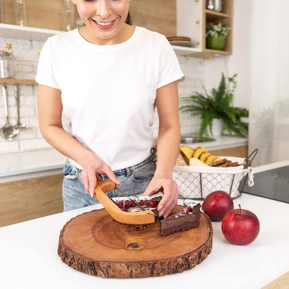 Ergonomic Wooden Bread Knife with Grip Handle