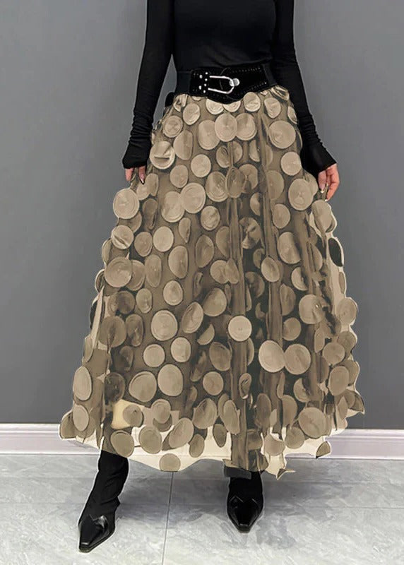 Fashionable Dot Ruffle Mini Skirt