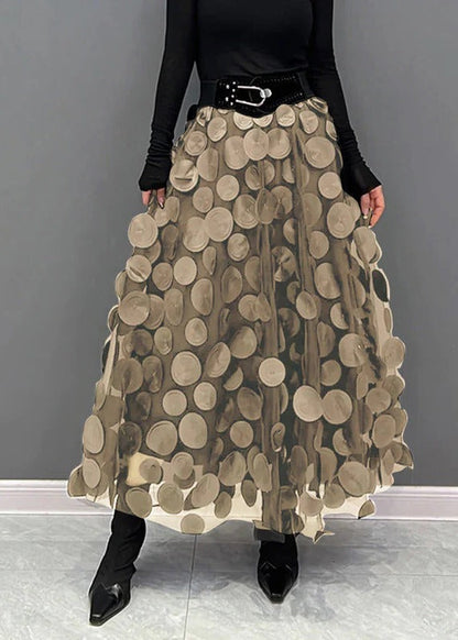 Fashionable Dot Ruffle Mini Skirt