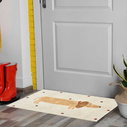 Cute Dog Pattern Kids Bedroom Rug