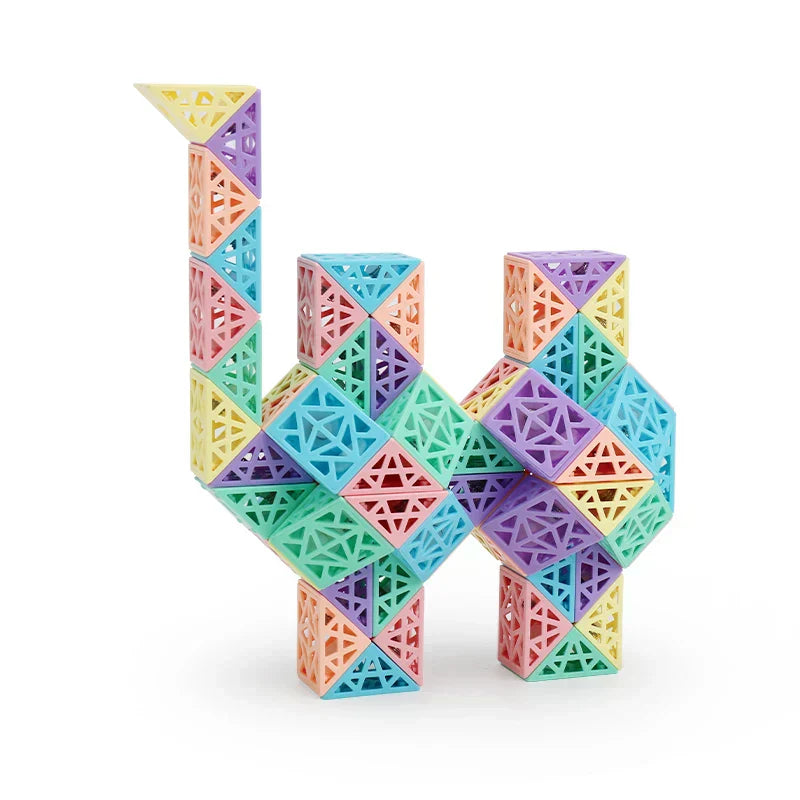 Vibrant Stackable Construction Block Playset