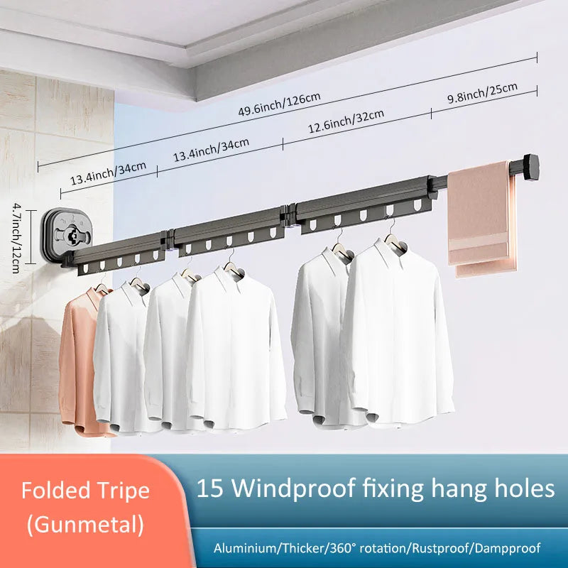 Space Saving Folded Laundry Dryer Rack - Luxicro