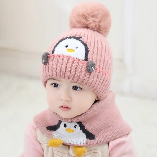 Cozy Kids Knit Hat and Scarf Set - Luxicro