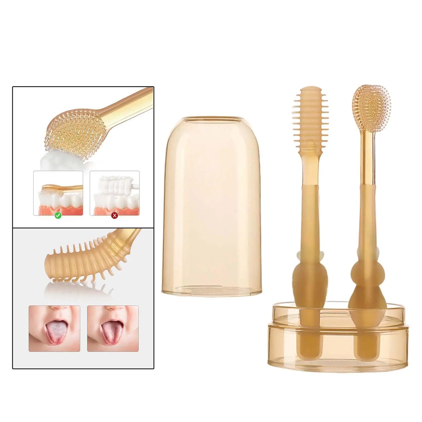 Soft Bristle Baby Toothbrush Set for Kids Oral Care