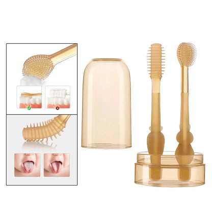 Soft Bristle Baby Toothbrush Set for Kids Oral Care