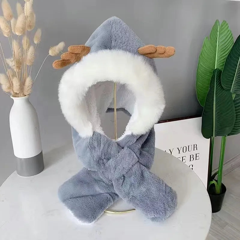 Soft Fleece Beanie Scarf Set for Winter - Luxicro