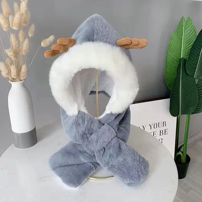 Soft Fleece Beanie Scarf Set for Winter - Luxicro