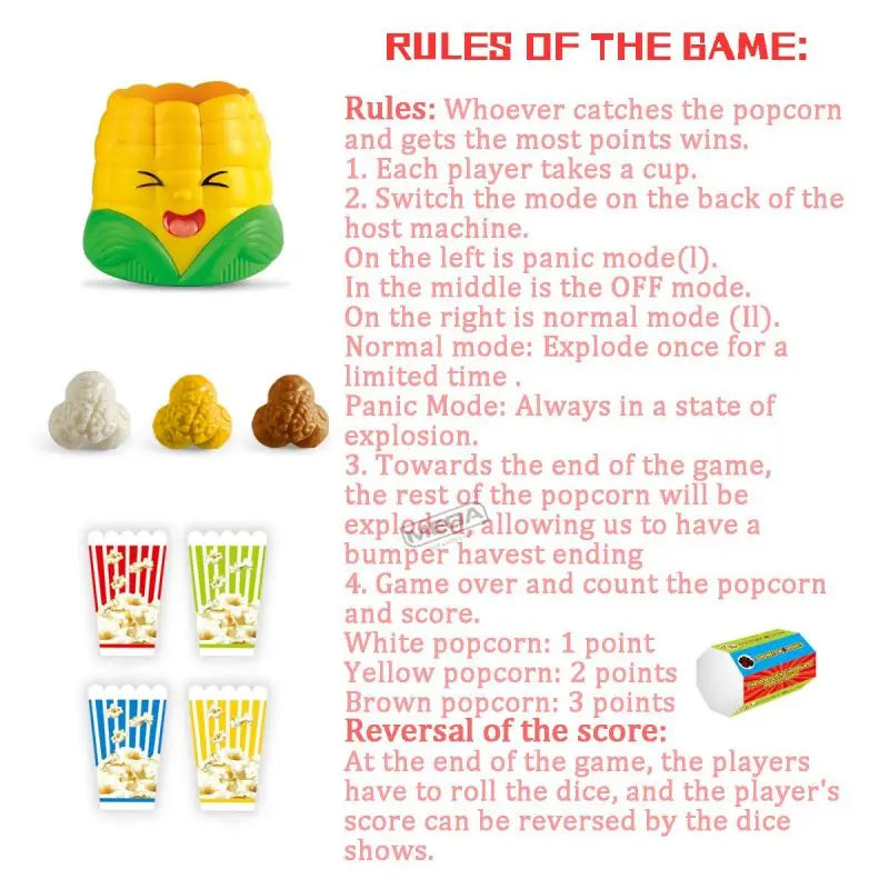 Fun Family Popcorn Game Set with Popper Box