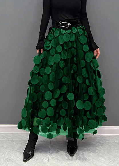 Fashionable Dot Ruffle Mini Skirt