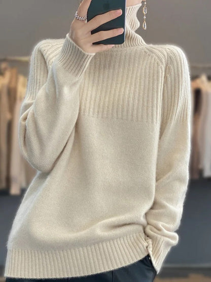 Soft Women's Turtleneck Cashmere Pullover