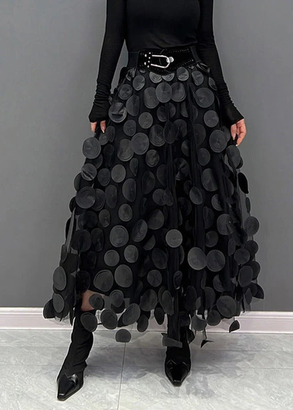 Fashionable Dot Ruffle Mini Skirt - Luxicro