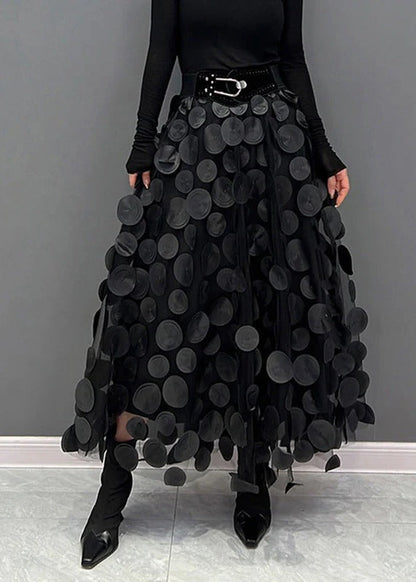 Fashionable Dot Ruffle Mini Skirt - Luxicro