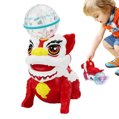 Fun LED Lion Desk Lamp with Music and Motion