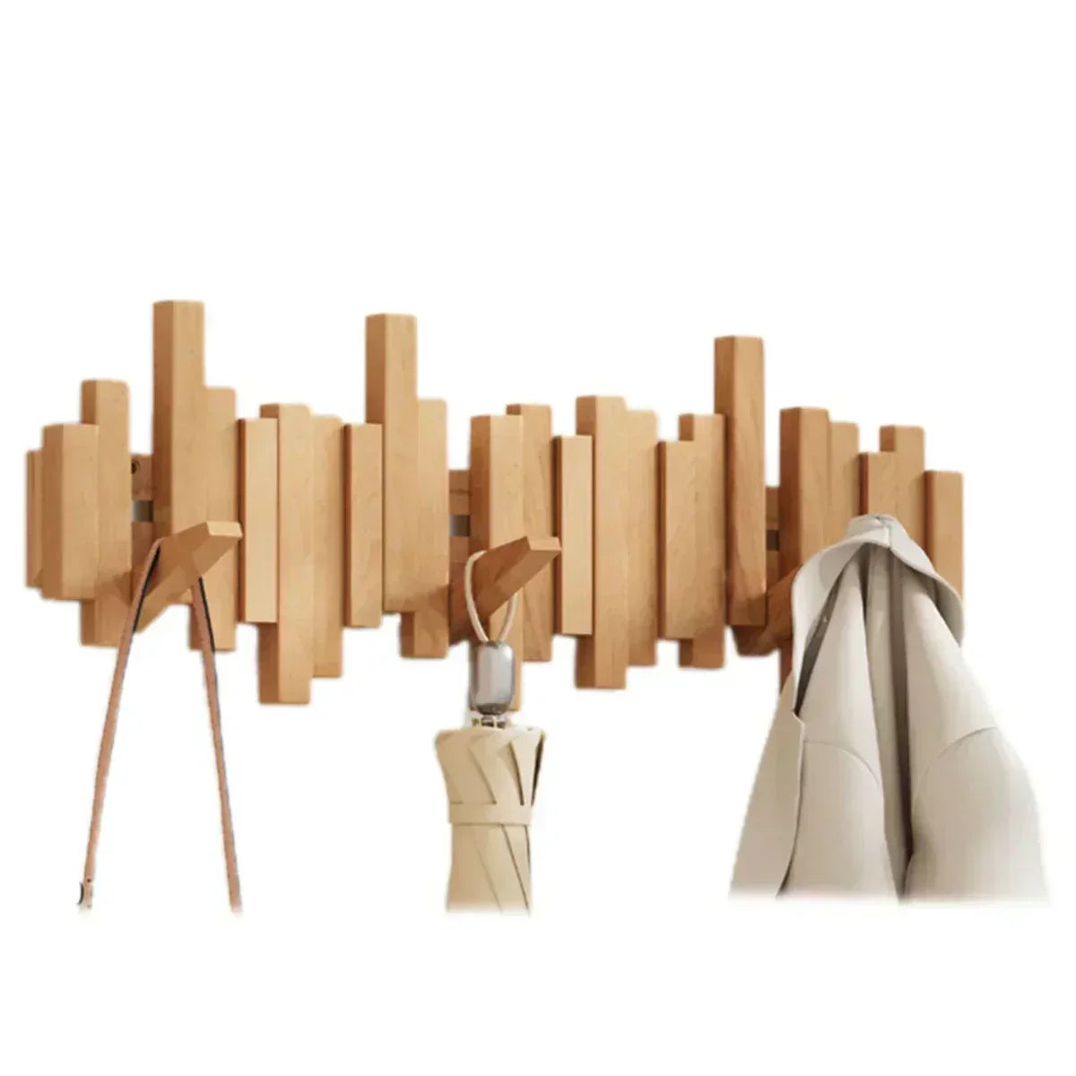 Modern Wood Entryway Shelf Organizer