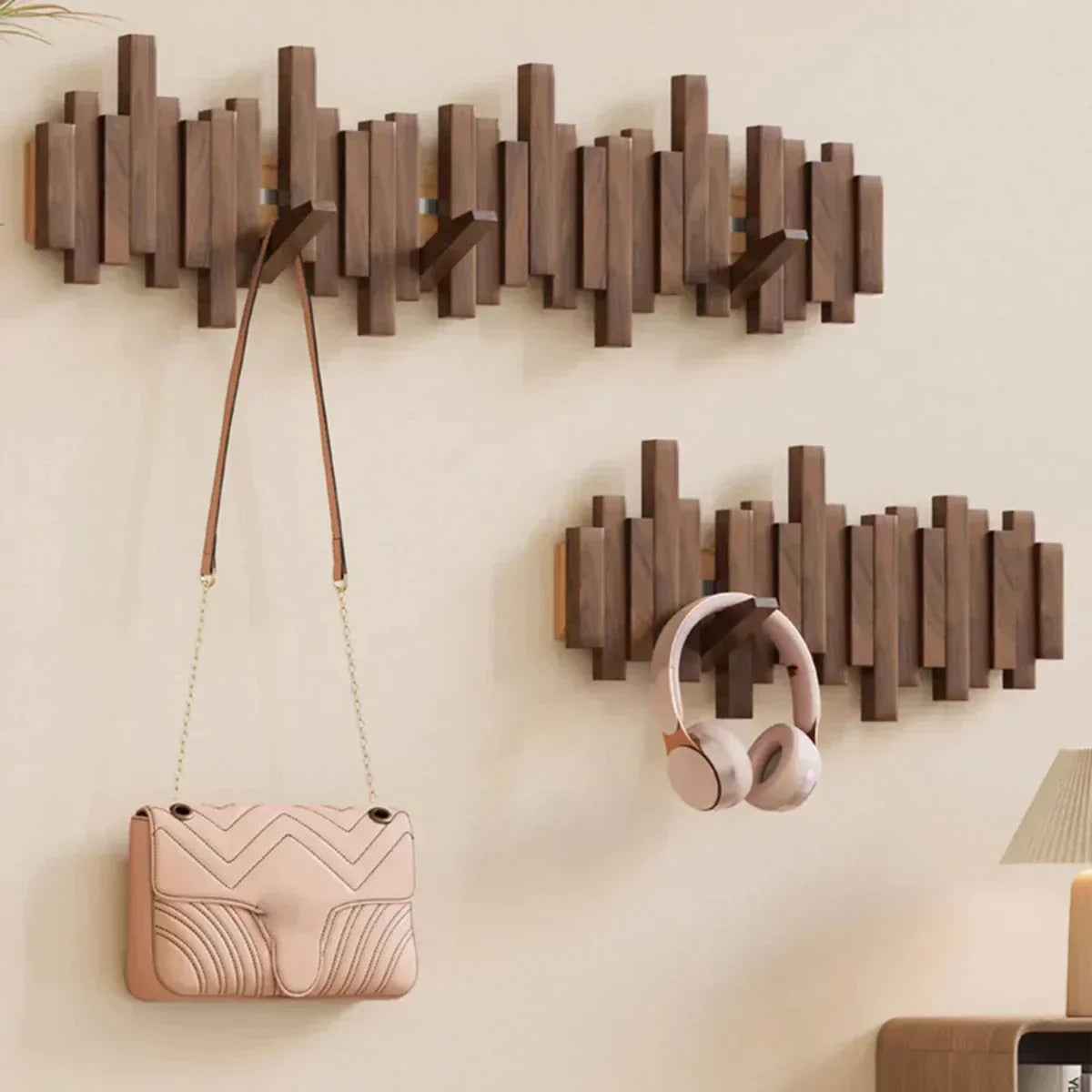 Modern Wood Entryway Shelf Organizer