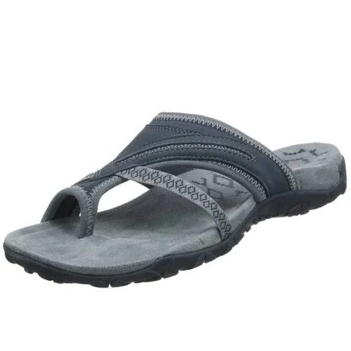 Women's Comfort Cross Strap Summer Flip Flop Sandals - Luxicro