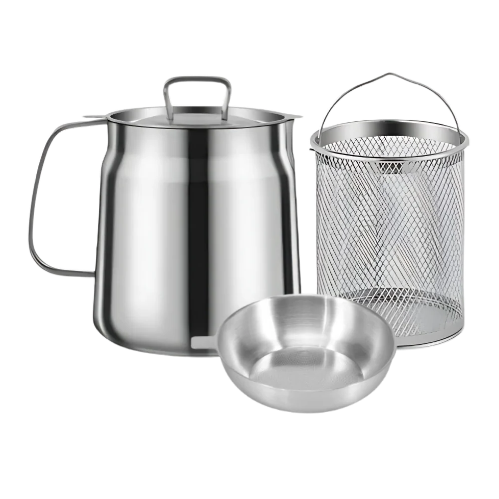 Dual Function Non Stick Deep Fryer Pan - Luxicro