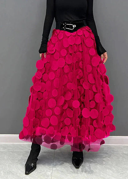 Fashionable Dot Ruffle Mini Skirt