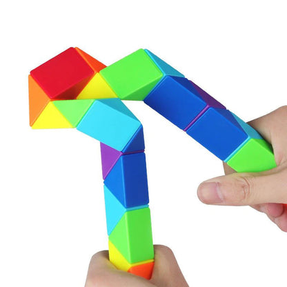 Fun Colorful 3D Snake Puzzle Cube