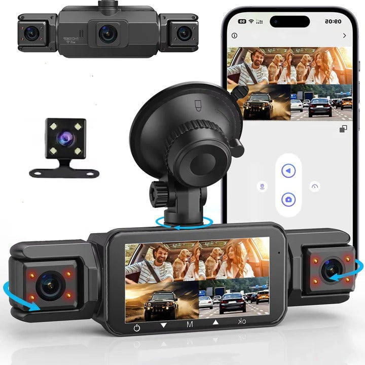 HD Car Dashboard Camera with Night Vision and WiFi - Luxicro