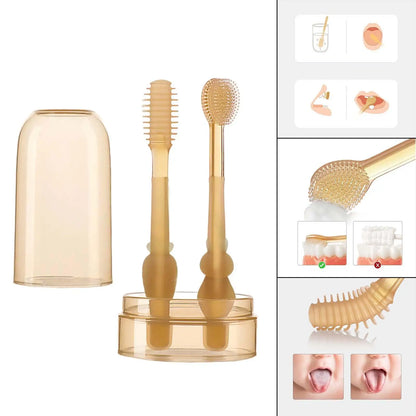 Soft Bristle Baby Toothbrush Set for Kids Oral Care