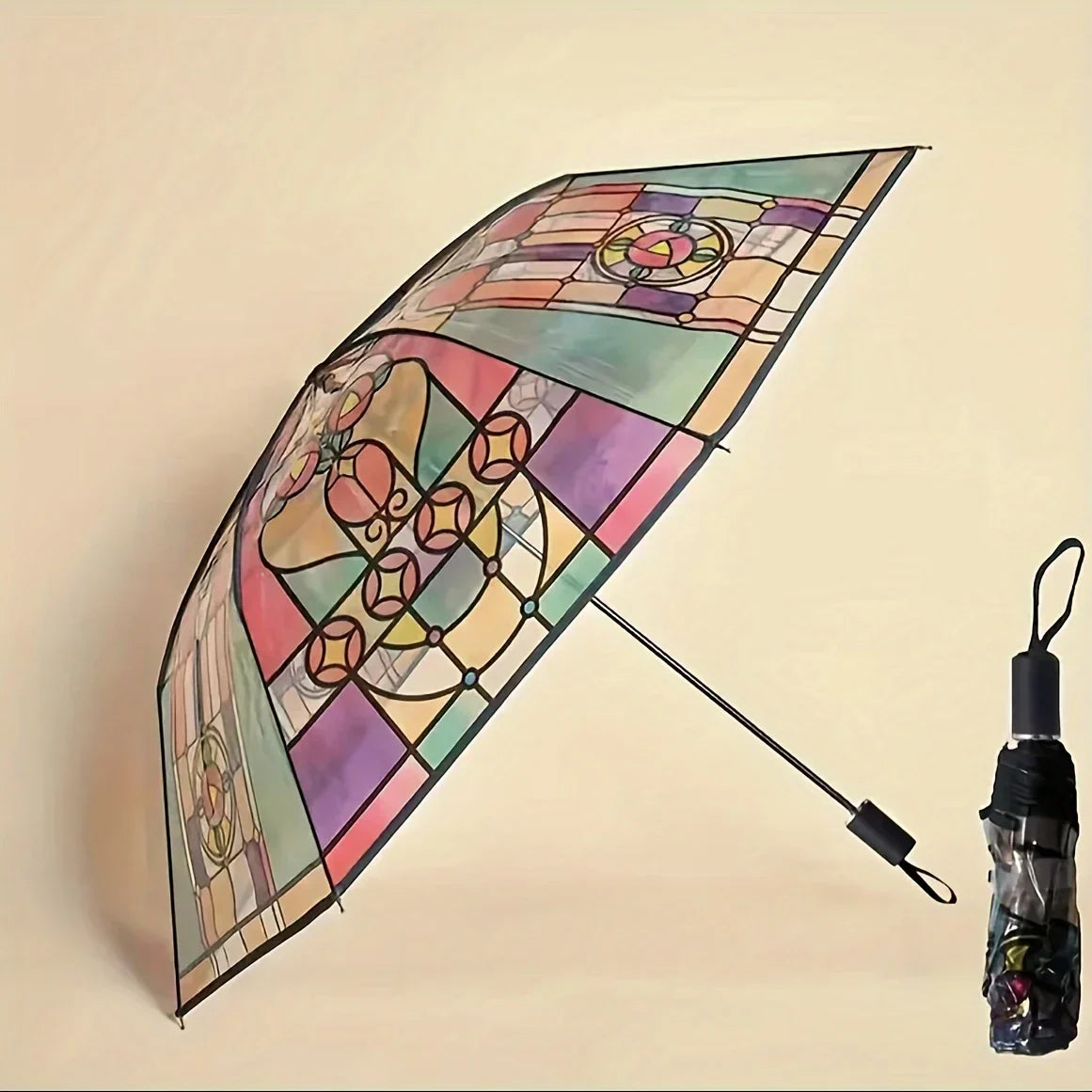 Vintage Inspired Folding Umbrella - Luxicro