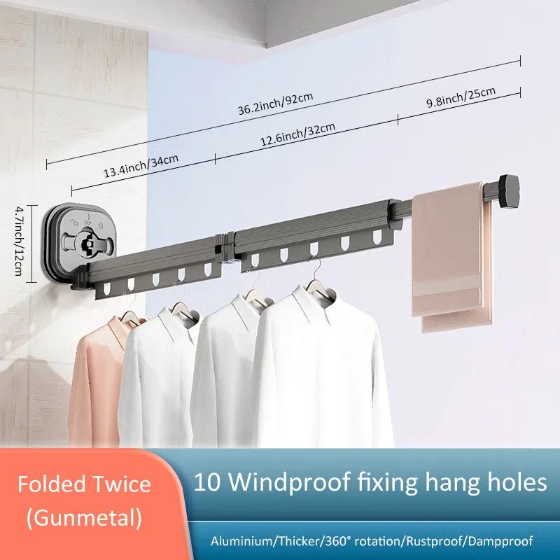 Space Saving Folded Laundry Dryer Rack