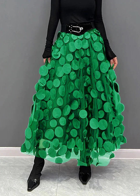 Fashionable Dot Ruffle Mini Skirt
