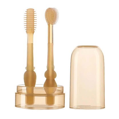 Soft Bristle Baby Toothbrush Set for Kids Oral Care