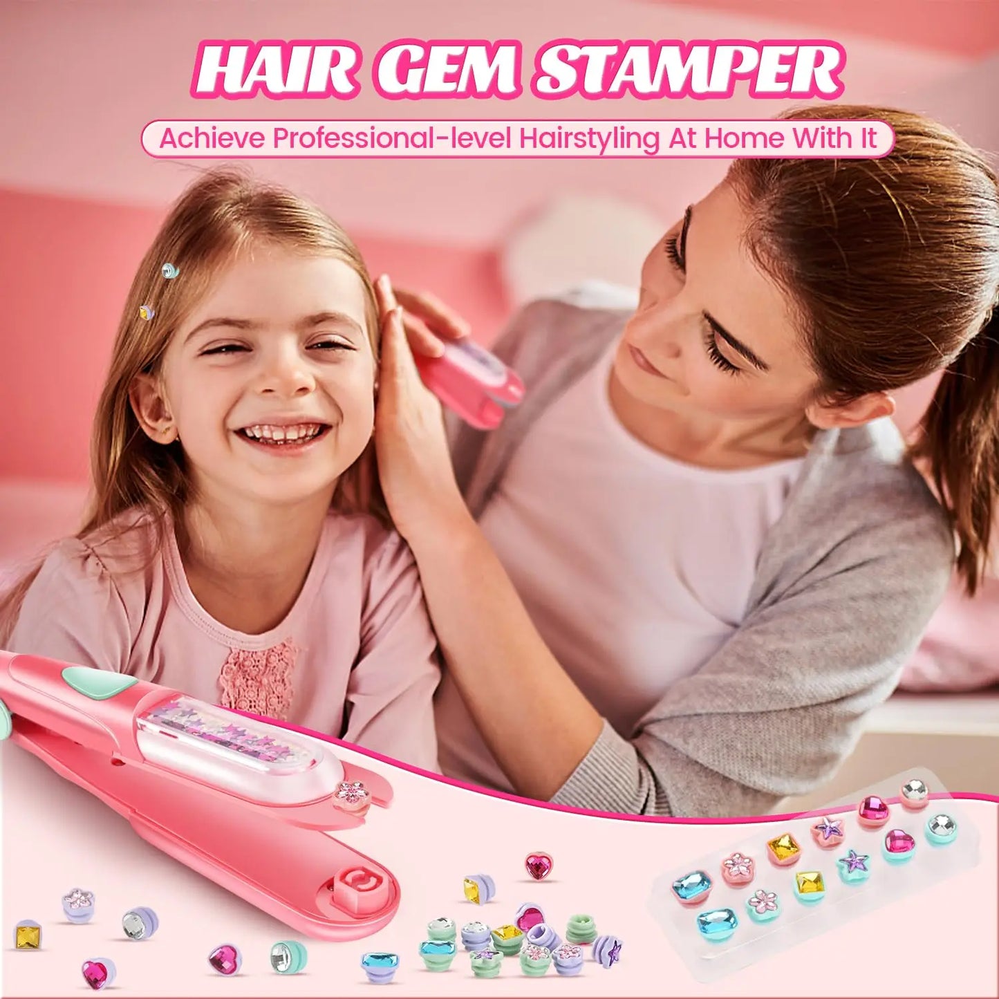Glittering Hair Clips and Barrettes Set