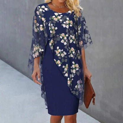 Beautiful Flower Pattern Ladies Dress
