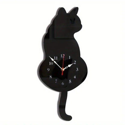 Cute Cat Round Wall Clock
