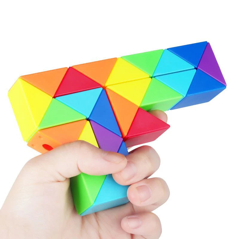 Fun Colorful 3D Snake Puzzle Cube