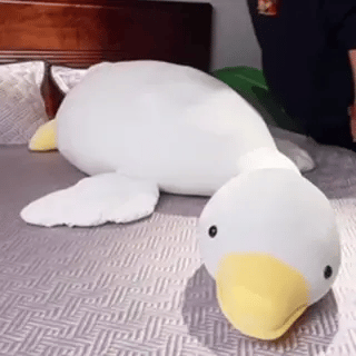 Cuddly White Stuffed Animal Pillow Toy