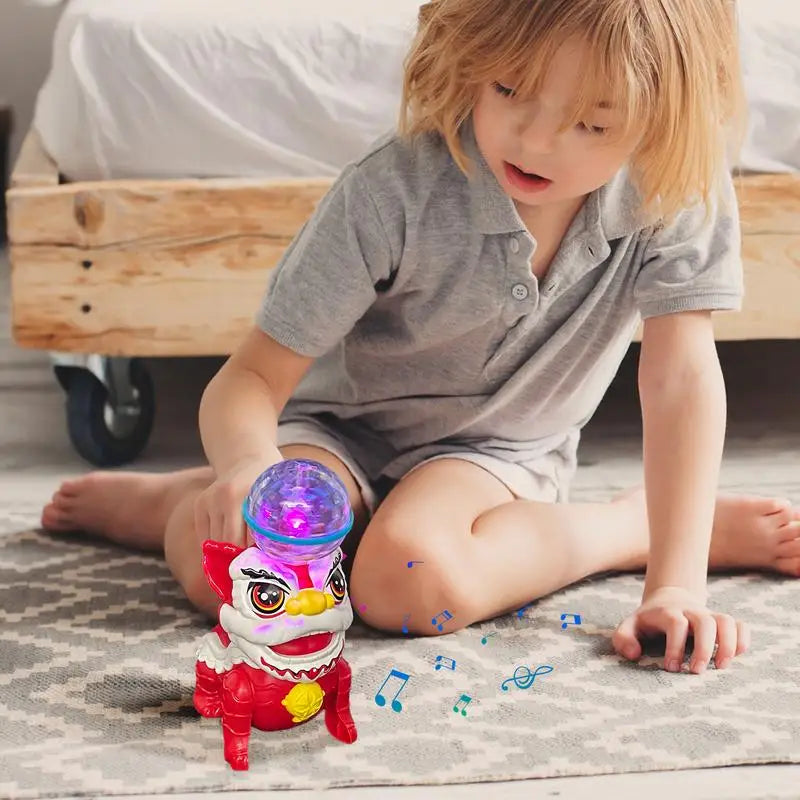 Fun LED Lion Desk Lamp with Music and Motion