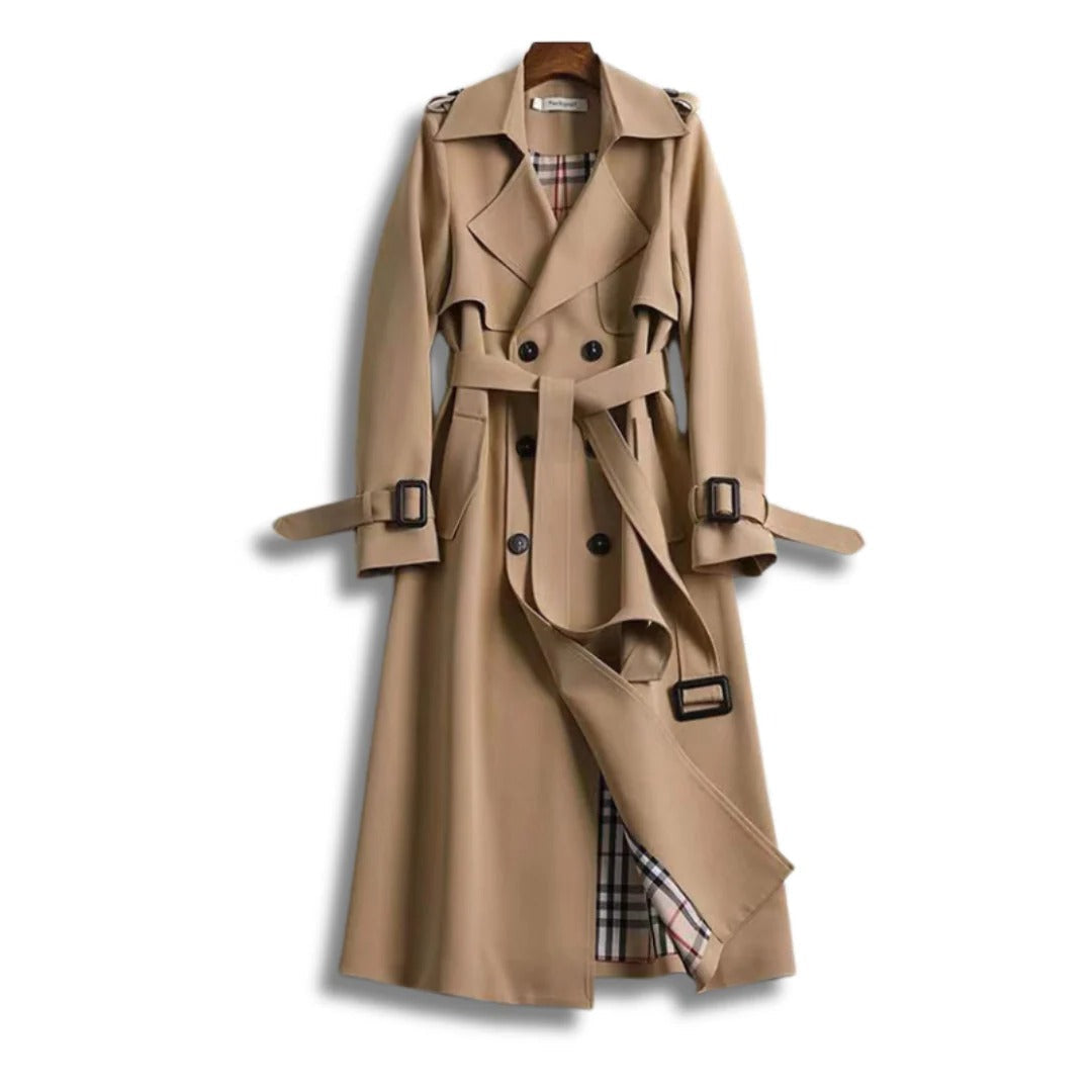 Elegant Water Repellent Long Trench Coat - Luxicro