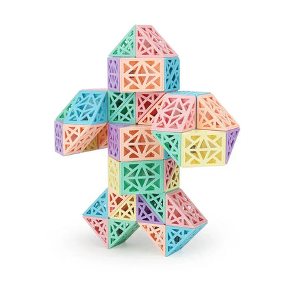 Vibrant Stackable Construction Block Playset