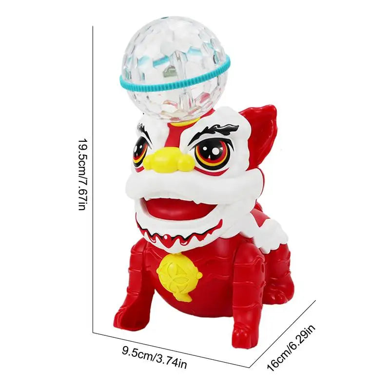 Fun LED Lion Desk Lamp with Music and Motion