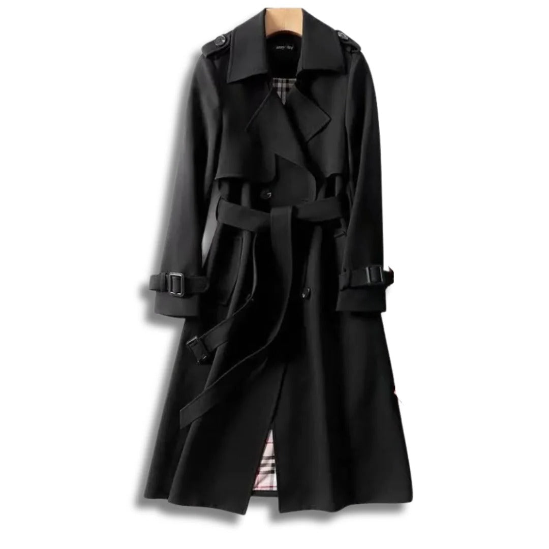 Elegant Water Repellent Long Trench Coat
