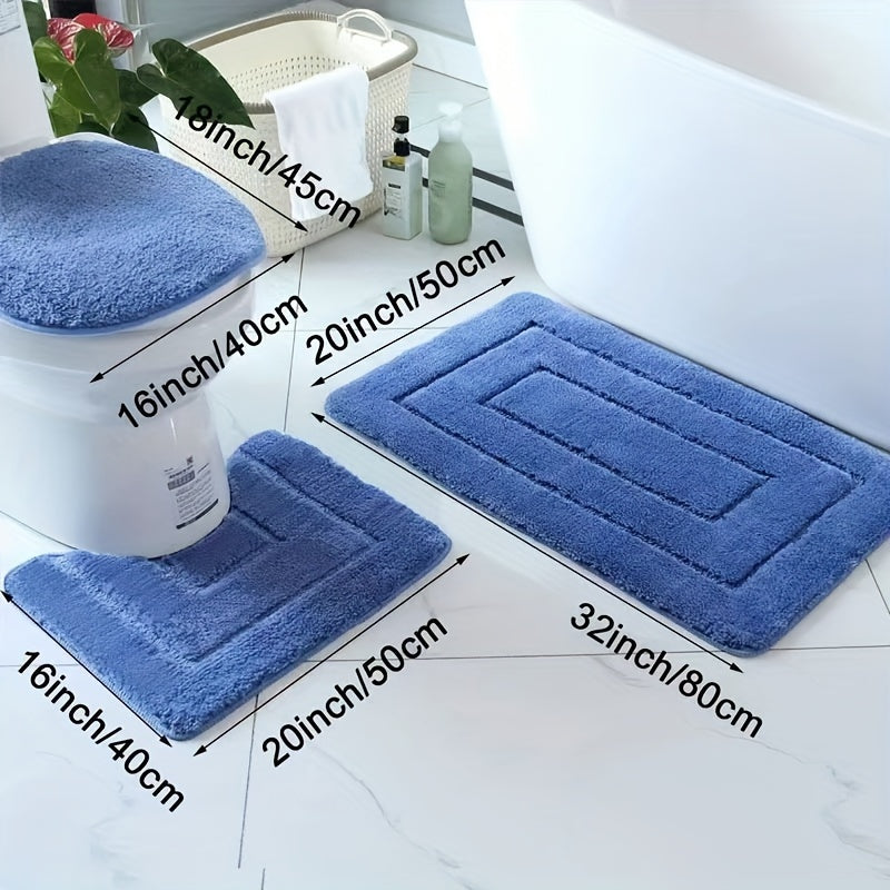 Soft Non-Slip Bathroom Mat Set