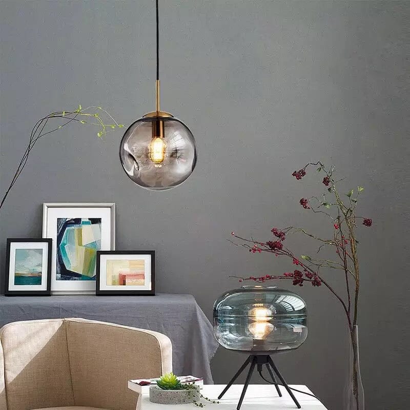 Sleek Glass Drop Ceiling Light Modern Home Lamp