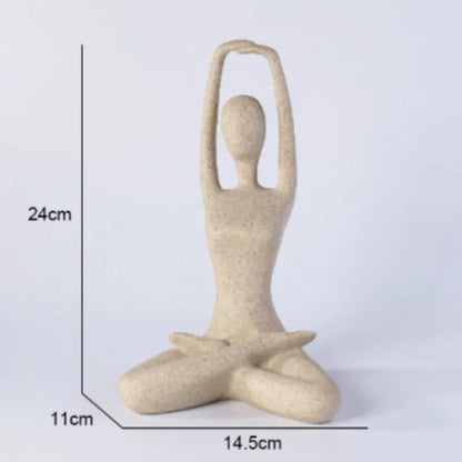 Tranquil Female Yoga Figurine - Resin Home Decor Statue