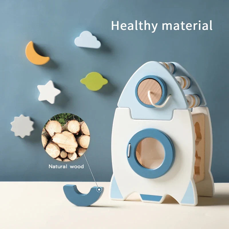 Sustainable Wooden Building Blocks Set