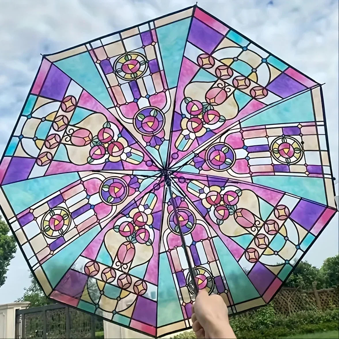 Vintage Inspired Folding Umbrella