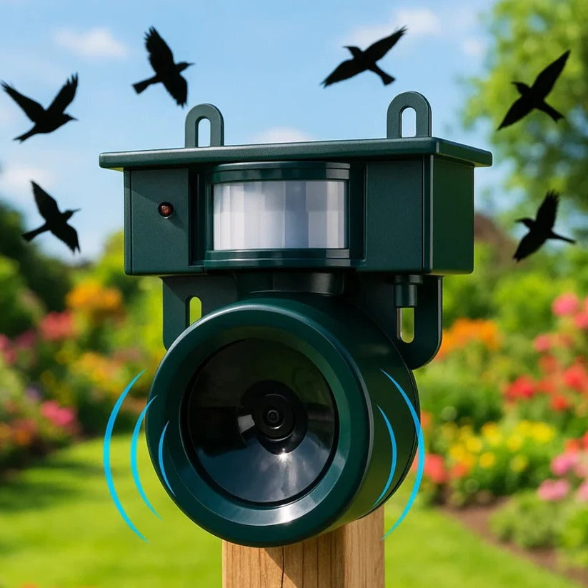 Automatic Bird Repellent Device with Loud Sound Alarm - Luxicro