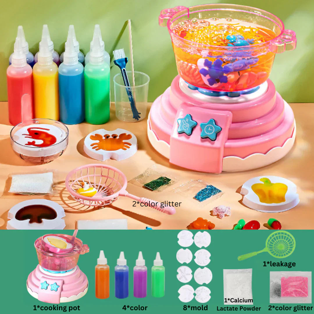 Fun Kids Cooking Play Set - Build Your Own Figures Kit