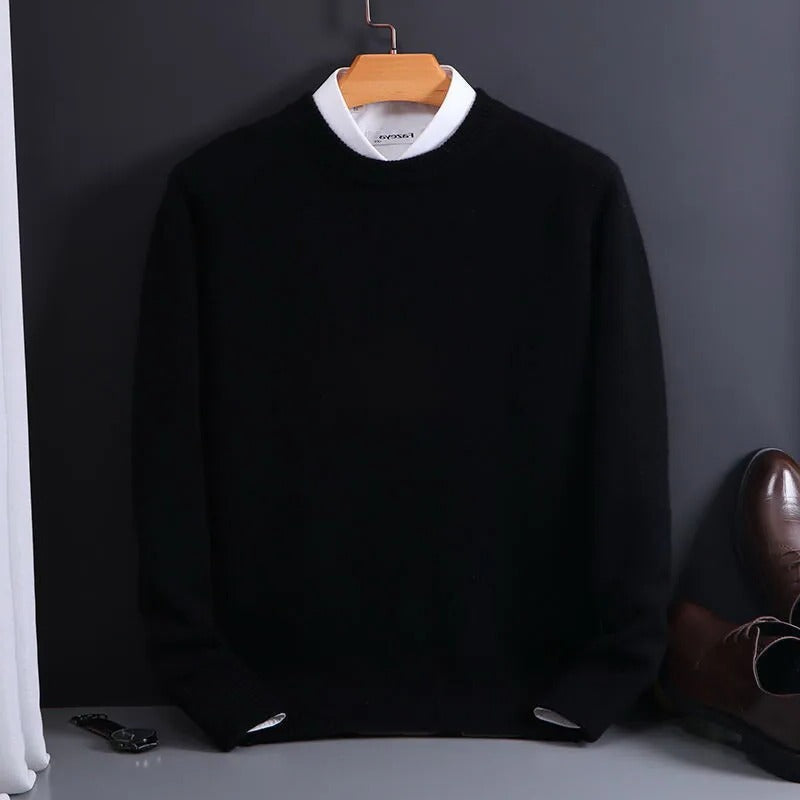 Luxurious Warm Men's Cashmere Crew Sweater - Luxicro